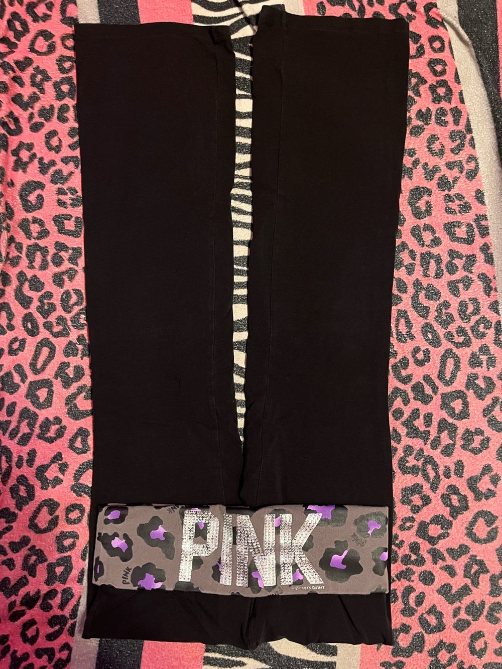 Vintage PINK Victoria's Secret foldover leggings